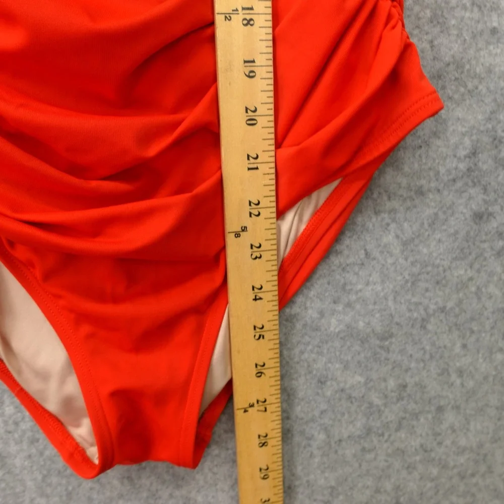 Victorias Secret Womens One Piece Swimsuit L Red Beach Pool Glam Resort Halter